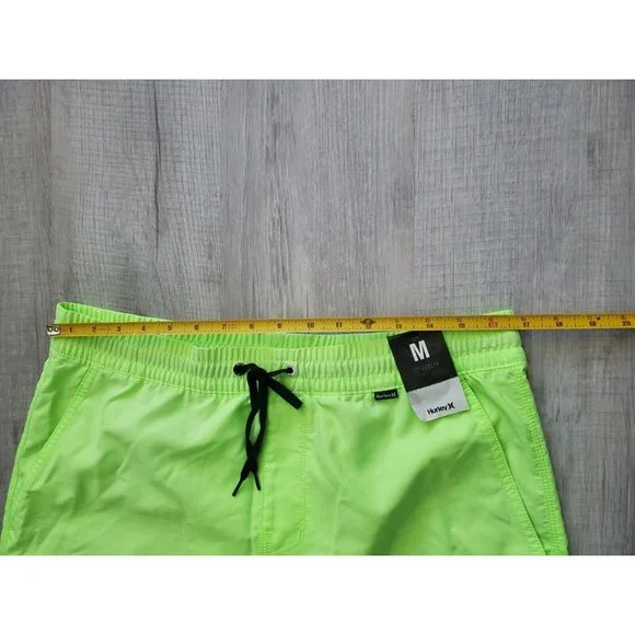 Men's HURLEY PHANTOM Neon Green Board Surf Shorts Swim Trunks Sz M 5" inseam NWT - Picture 8 of 10